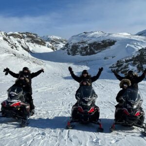 THE SUN IS OUT-BACK SNOWMOBILE TOUR
